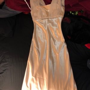 Champagne formal dress.